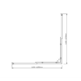 Adjustable 1200x1200mm Double Sliding Door Glass Shower Screen in Chrome