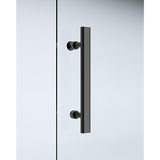 Adjustable 1100x1100mm Double Sliding Door Glass Shower Screen in Black