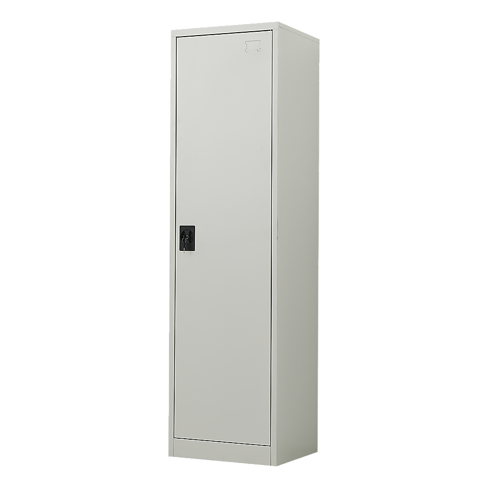 Storage Cabinets: Single-Door Metal Tall Cabinet Shelf Storage for Home Office Gym