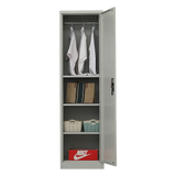 Storage Cabinets: Single-Door Metal Tall Cabinet Shelf Storage for Home Office Gym