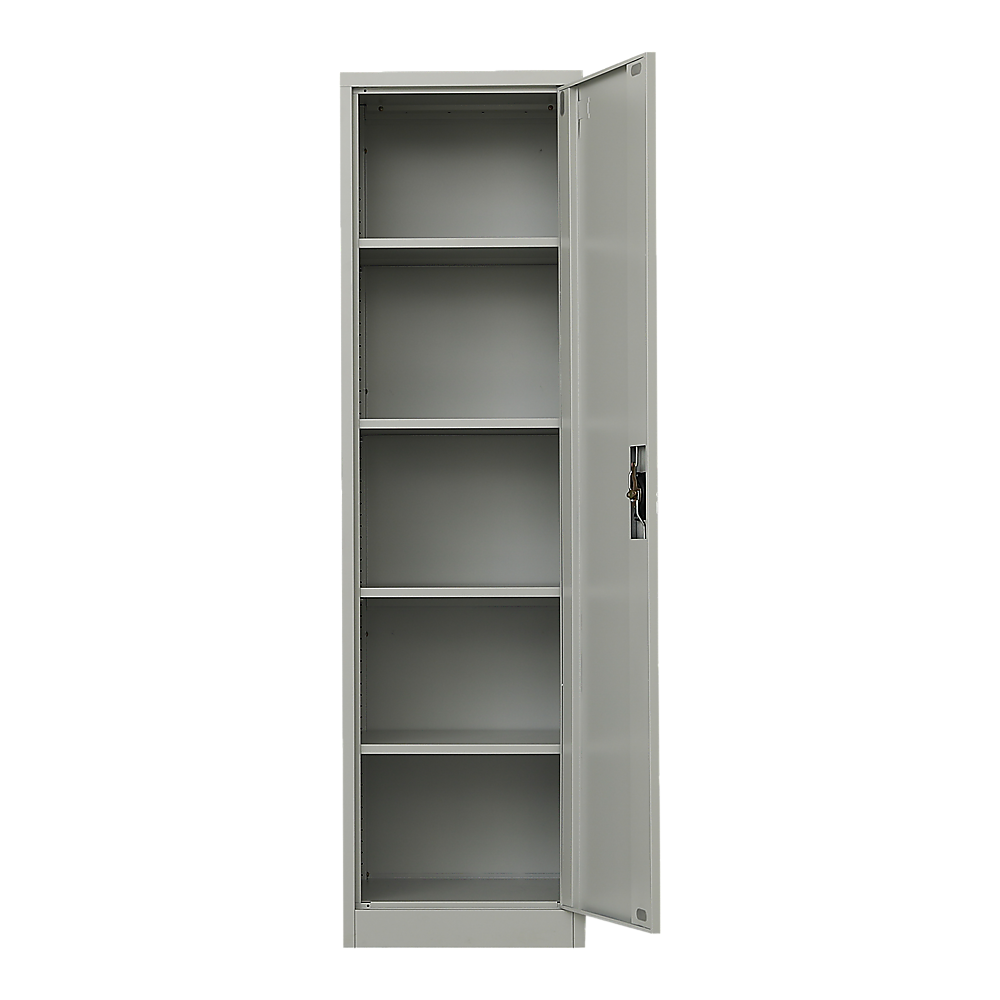 Storage Cabinets: Single-Door Metal Tall Cabinet Shelf Storage for Home Office Gym
