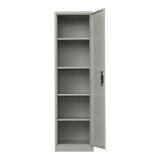 Storage Cabinets: Single-Door Metal Tall Cabinet Shelf Storage for Home Office Gym