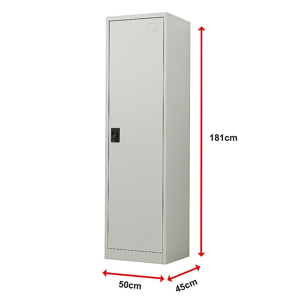 Storage Cabinets: Single-Door Metal Tall Cabinet Shelf Storage for Home Office Gym