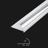 10 x Tile Trim Heavy Duty Round Edge Aluminium 10mm