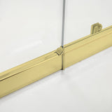 Adjustable 900x1200mm Double Sliding Door Glass Shower Screen in Gold