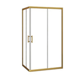 Adjustable 900x1200mm Double Sliding Door Glass Shower Screen in Gold