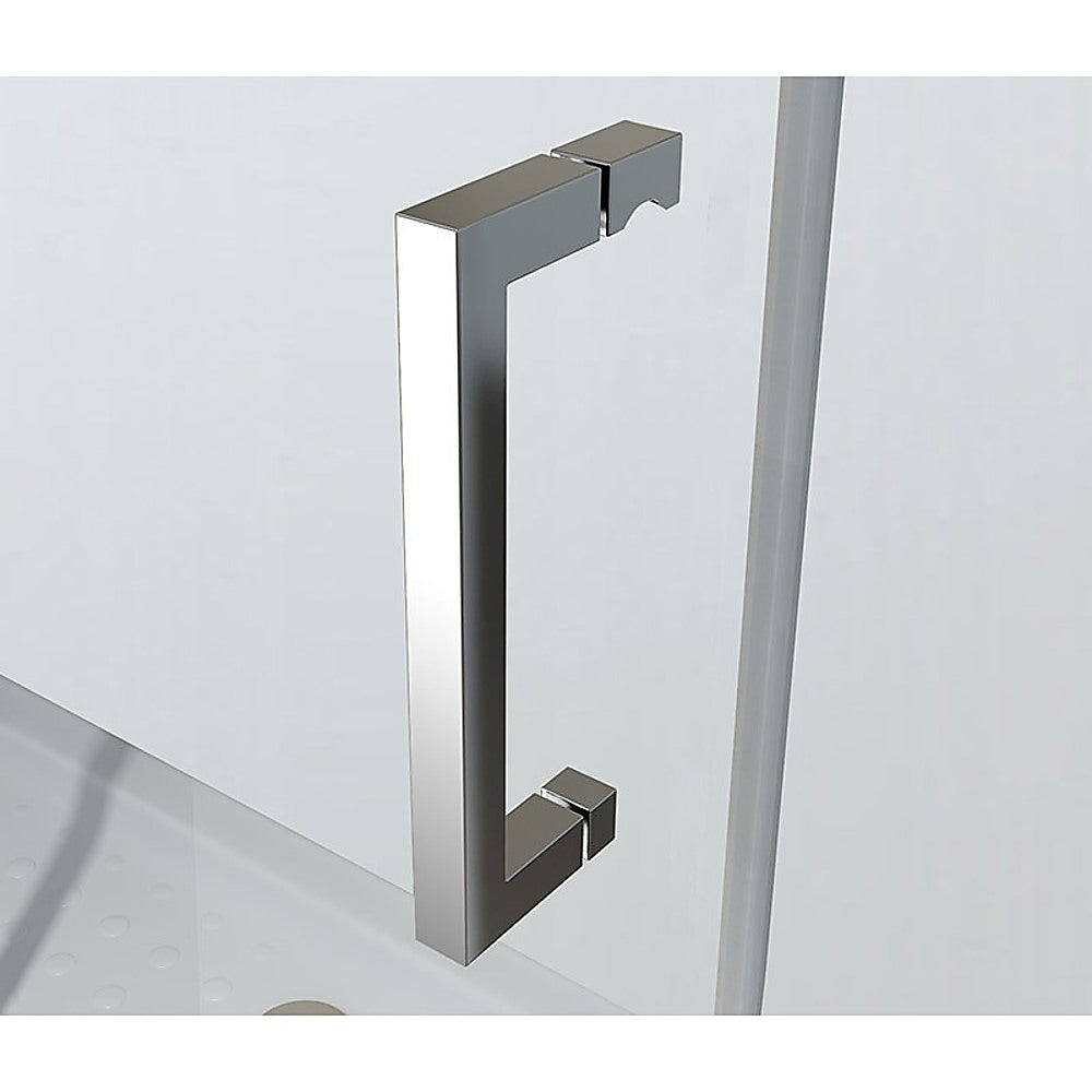 Shower Heads & Screens: Adjustable 1300x800mm Single Door Corner Sliding Glass Shower Screen in Chrome