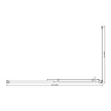 Adjustable 1400x800mm Single Door Corner Sliding Glass Shower Screen in Chrome