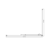 Adjustable 1300x920mm Single Door Corner Sliding Glass Shower Screen in Chrome