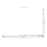 Adjustable 1400x920mm Single Door Corner Sliding Glass Shower Screen in Chrome