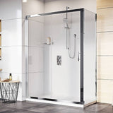 Adjustable 1800x1010mm Single Door Corner Sliding Glass Shower Screen in Chrome