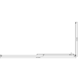 150mm Adjustable (1850x800mm) Single Door Corner Sliding Glass Shower Screen in Black