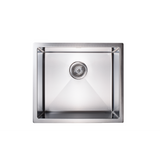 Kitchen Sinks: 510x450mm Handmade Stainless Steel Undermount / Topmount Kitchen Laundry Sink with Waste