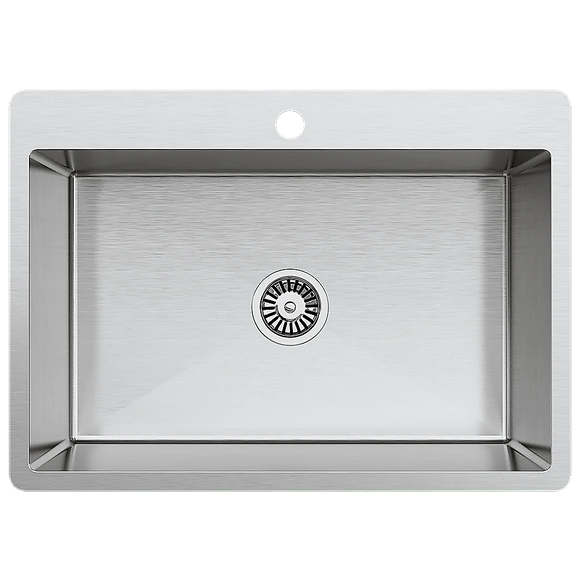 700x500mm Handmade Stainless Steel Undermount / Topmount Kitchen Laundry Sink with Waste