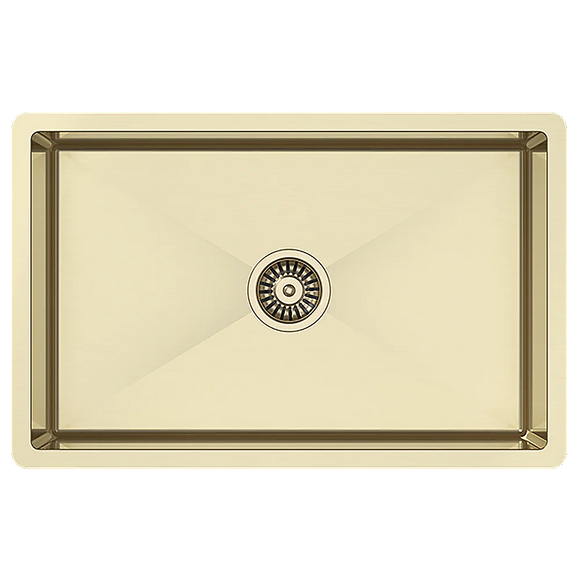 700x450mm Handmade Stainless Steel Undermount / Topmount Kitchen Laundry Sink with Waste