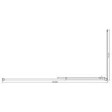 150mm Adjustable (2000x920mm) Single Door Corner Sliding Glass Shower Screen in Black