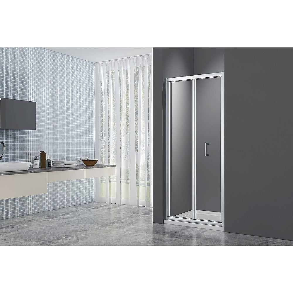 Shower Heads & Screens: 140-150cm Adjustable Wall to Wall Sliding Glass Shower Door in Chrome