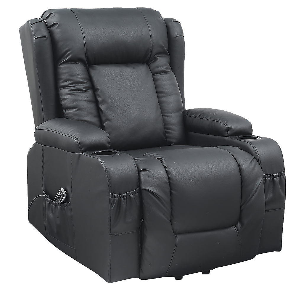 Arm Chairs & Recliners: Lift Heated Leather Recliner Electric Massage Chair with USB port