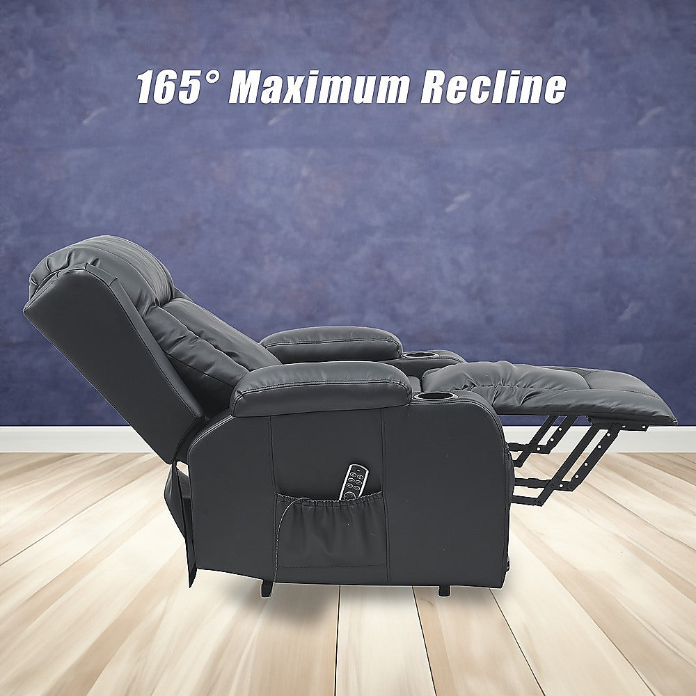 Arm Chairs & Recliners: Lift Heated Leather Recliner Electric Massage Chair with USB port