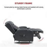 Arm Chairs & Recliners: Lift Heated Leather Recliner Electric Massage Chair with USB port