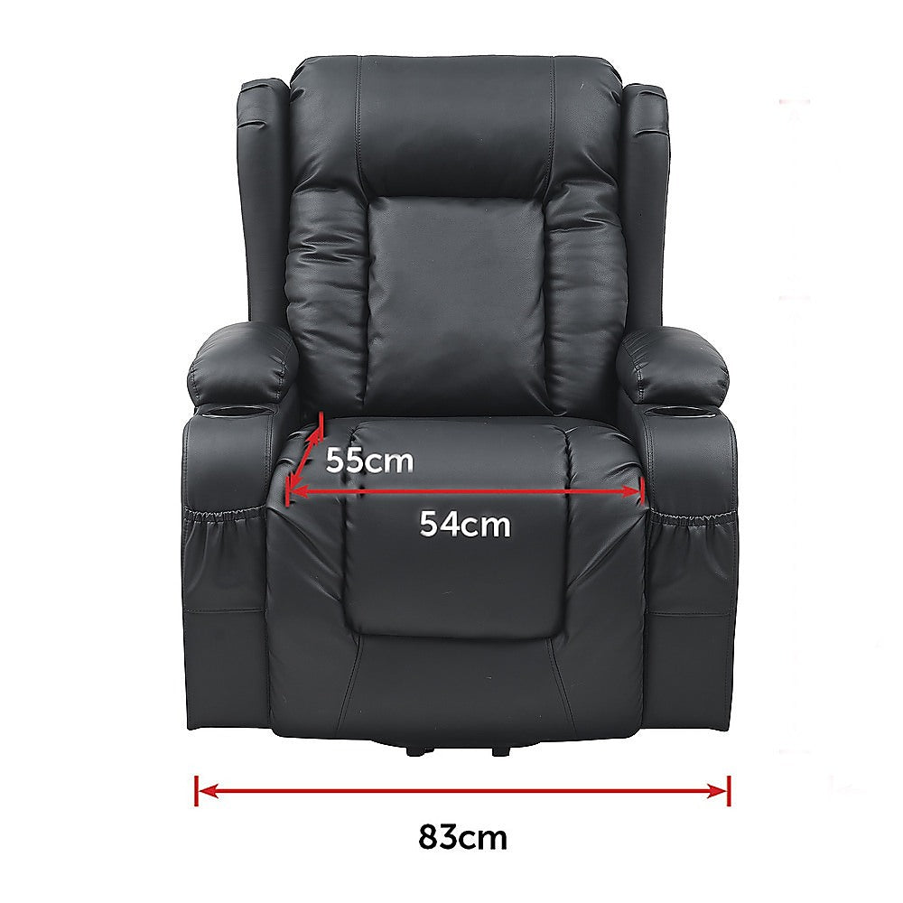 Arm Chairs & Recliners: Lift Heated Leather Recliner Electric Massage Chair with USB port