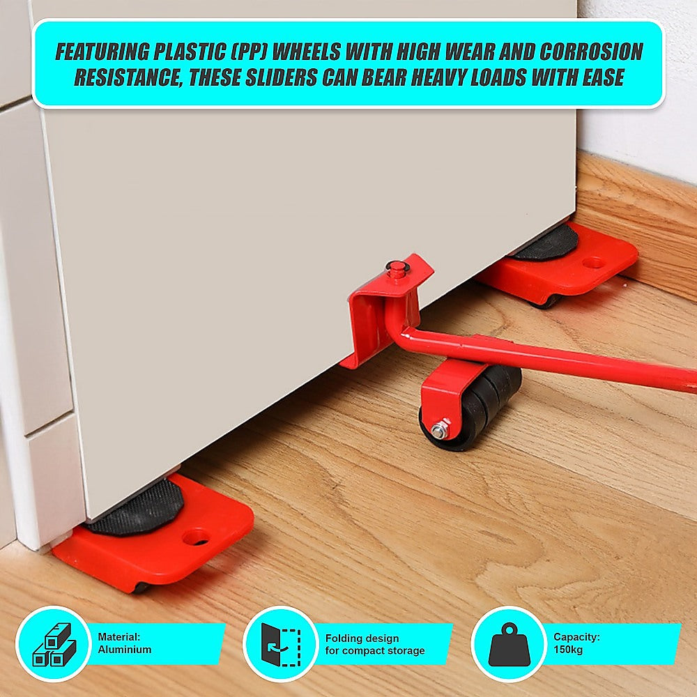 Utility Trolleys: 4 X All-purpose Dolly Plastic Heavy Duty Furniture Mover Slider Set