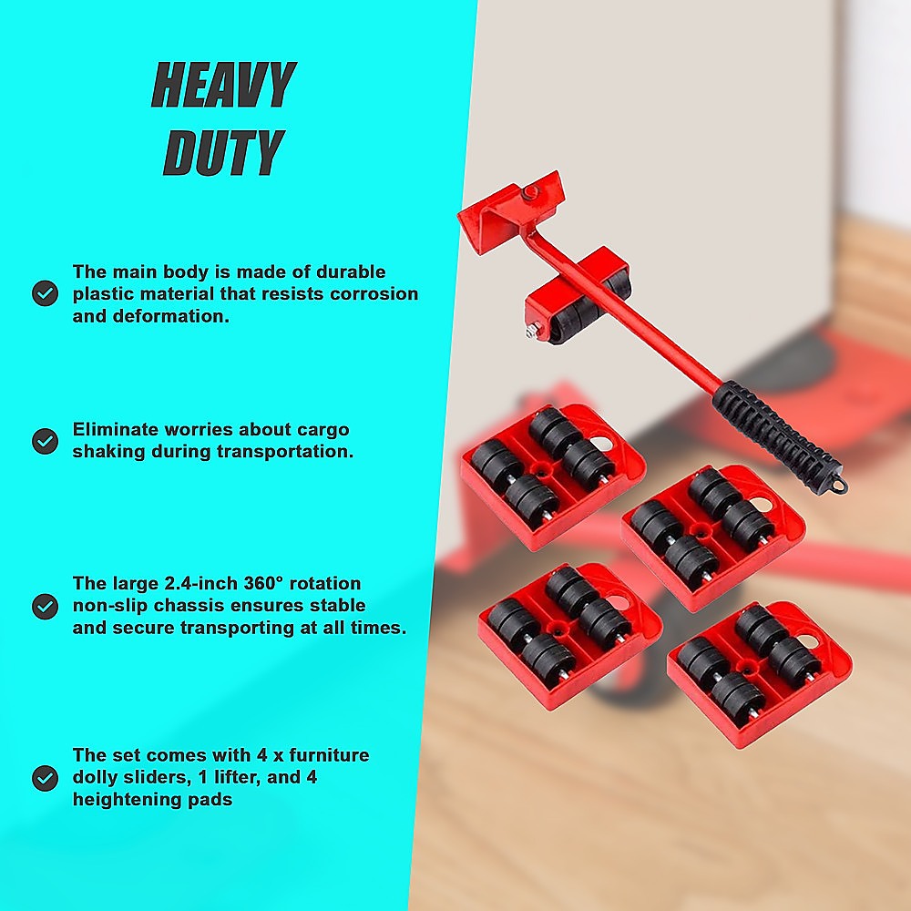 Utility Trolleys: 4 X All-purpose Dolly Plastic Heavy Duty Furniture Mover Slider Set