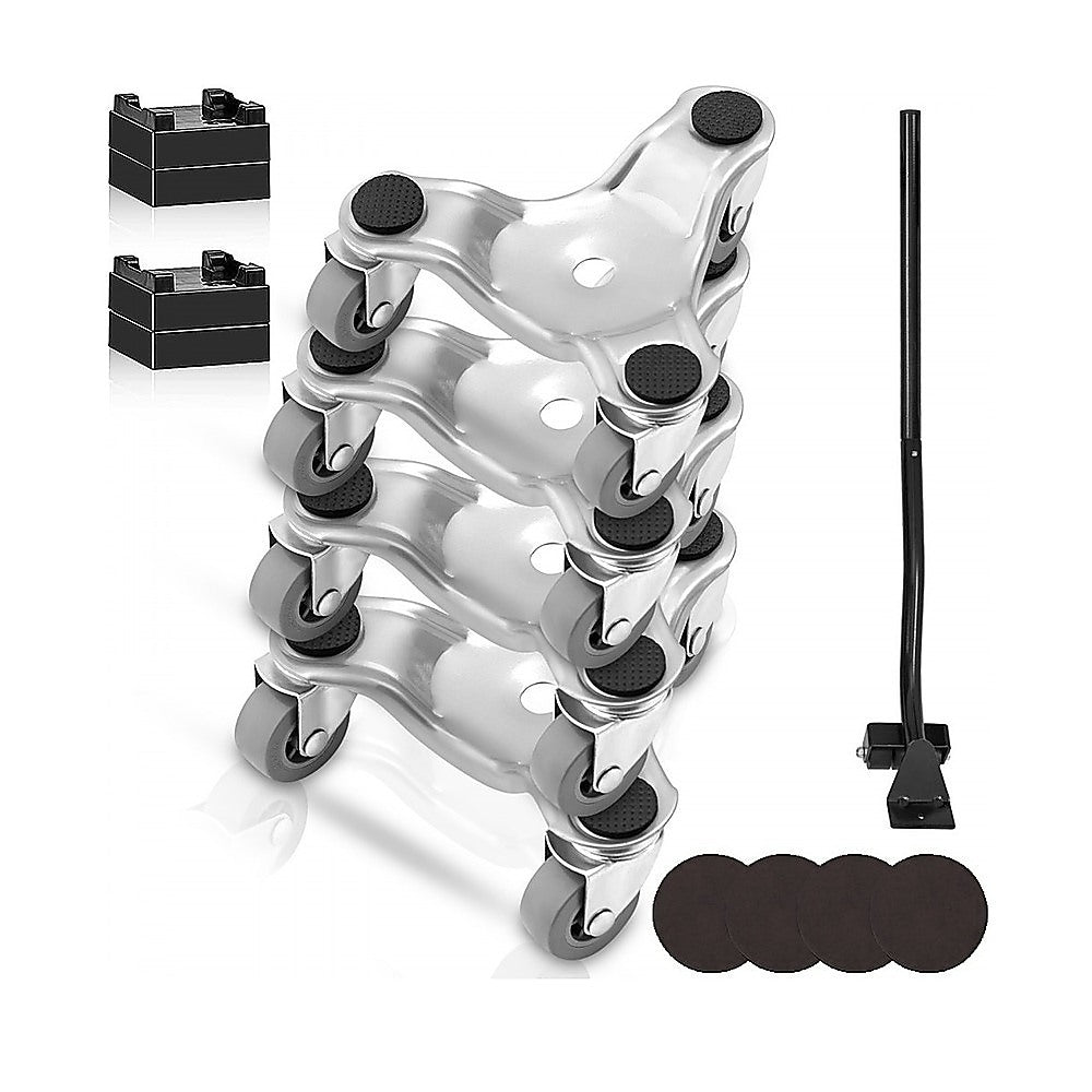 Utility Trolleys: 4 X All-purpose Dolly Metal Heavy Duty Furniture Mover Slider Set