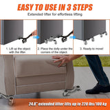 Utility Trolleys: 4 X All-purpose Dolly Metal Heavy Duty Furniture Mover Slider Set