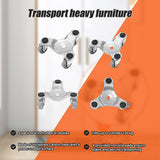 Utility Trolleys: 4 X All-purpose Dolly Metal Heavy Duty Furniture Mover Slider Set
