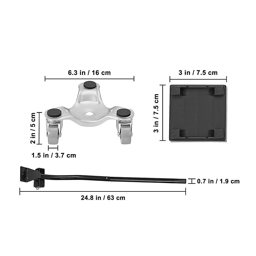 Utility Trolleys: 4 X All-purpose Dolly Metal Heavy Duty Furniture Mover Slider Set