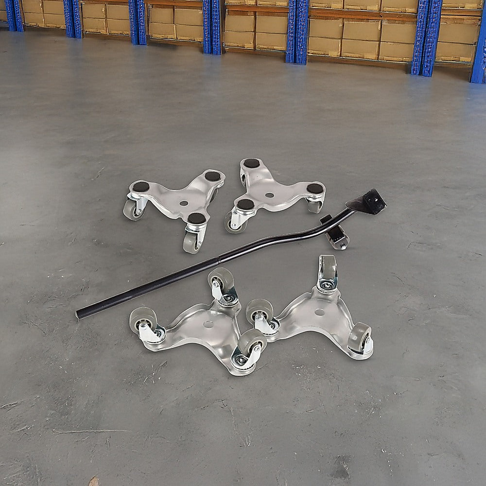 Utility Trolleys: 4 X All-purpose Dolly Metal Heavy Duty Furniture Mover Slider Set