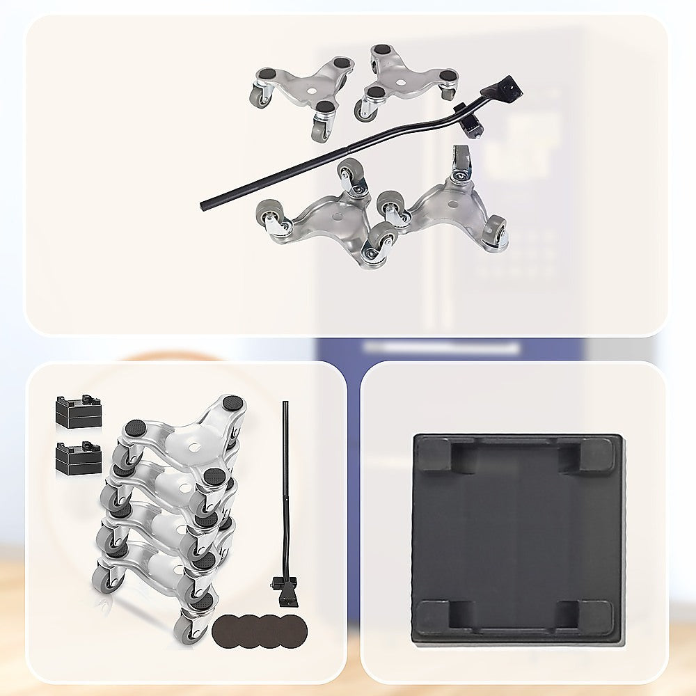 Utility Trolleys: 4 X All-purpose Dolly Metal Heavy Duty Furniture Mover Slider Set