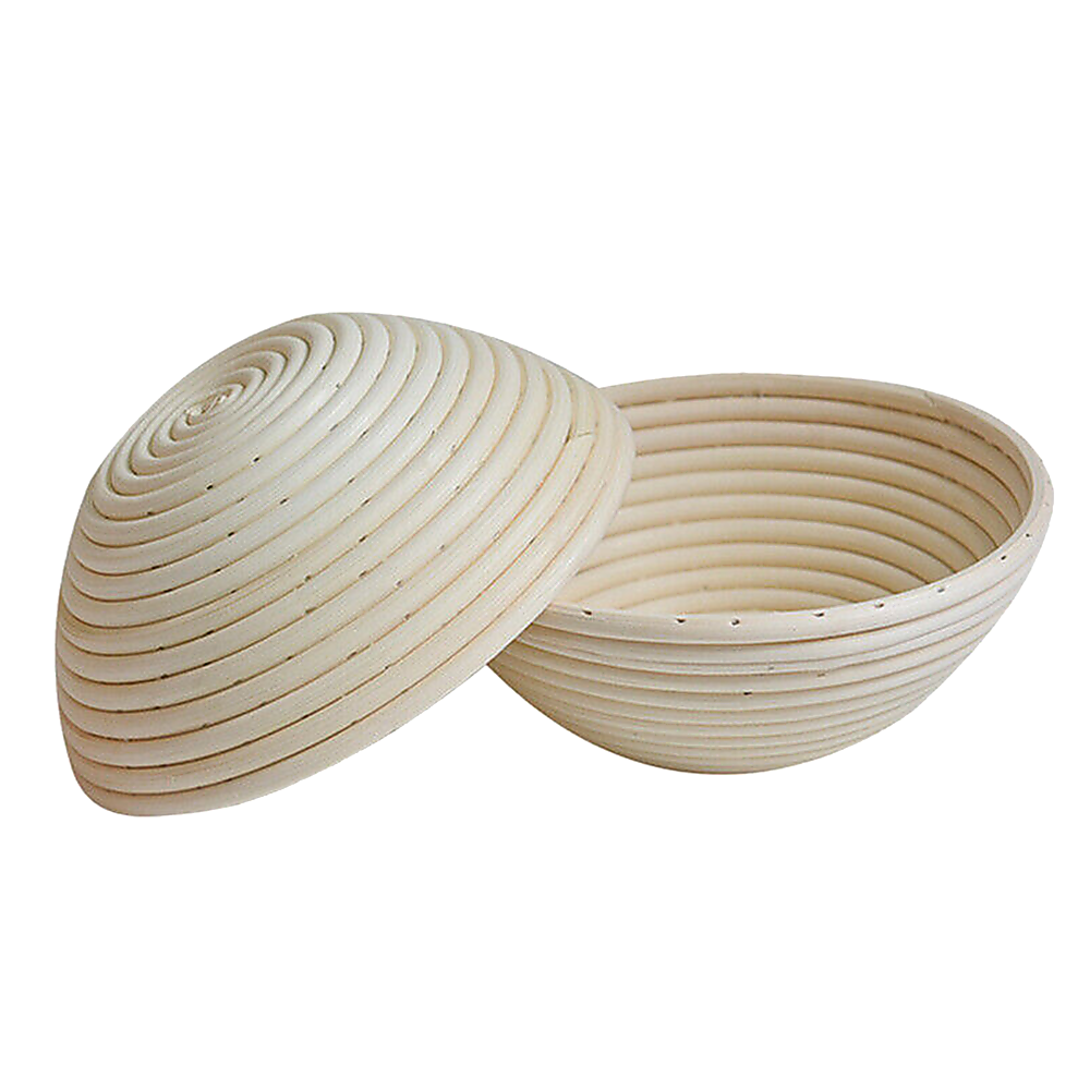 Kitchen Utensils: 2 x 9" Sourdough Bread Proofing Set Bread Making Kit Round Bowls