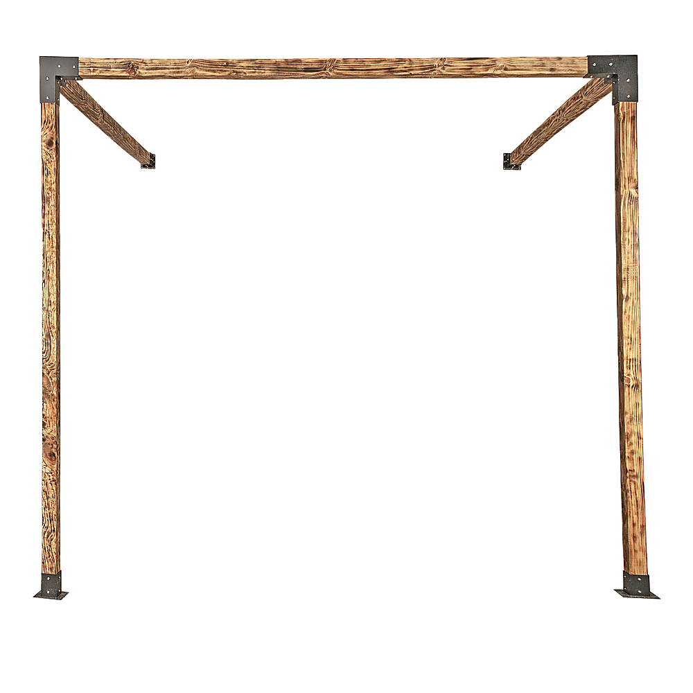 Canopies & Gazebos: Roof Pergola Gazebo Shed Matte Black Steel Brackets DIY Kits