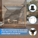 Canopies & Gazebos: Roof Pergola Gazebo Shed Matte Black Steel Brackets DIY Kits