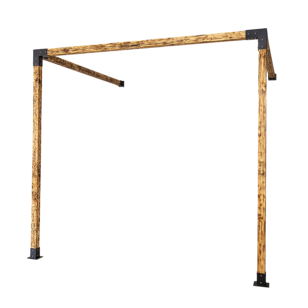 Canopies & Gazebos: Roof Pergola Gazebo Shed Matte Black Steel Brackets DIY Kits