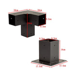 Canopies & Gazebos: Roof Pergola Gazebo Shed Matte Black Steel Brackets DIY Kits