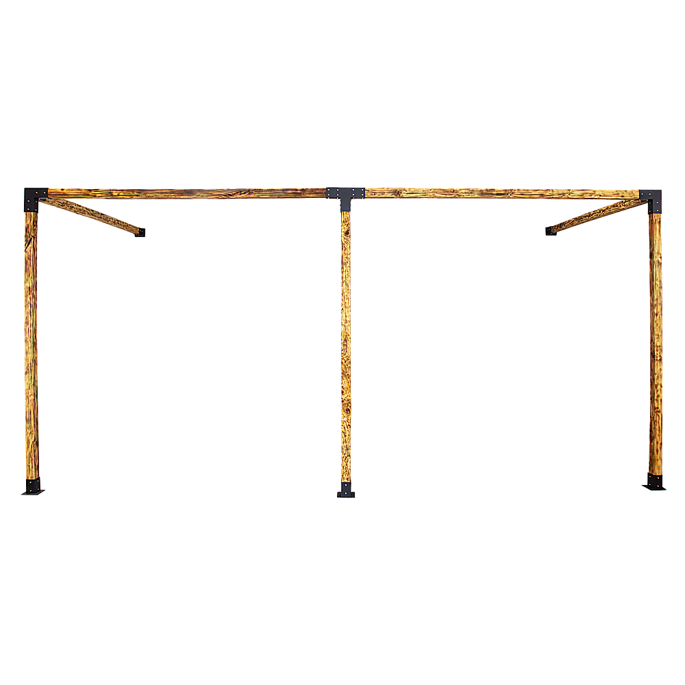 Canopies & Gazebos: Roof Pergola Gazebo Shed Matte Black Steel Brackets DIY Kits