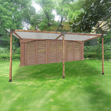 Canopies & Gazebos: Roof Pergola Gazebo Shed Matte Black Steel Brackets DIY Kits