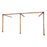 Canopies & Gazebos: Roof Pergola Gazebo Shed Matte Black Steel Brackets DIY Kits