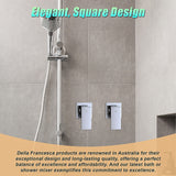 Bathroom Shower Bath Hot and Cold Square Mixer WATERMARK Certified in Chrome