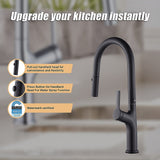 Tap & Sink Accessories: Kitchen Laundry Bathroom Basin Sink Pull Out Mixer Tap Faucet in Black