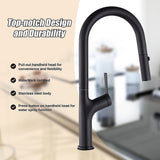 Tap & Sink Accessories: Kitchen Laundry Bathroom Basin Sink Pull Out Mixer Tap Faucet in Black