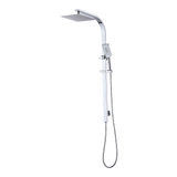 WELS 10" Rain Shower Head Set Square Dual Heads High Pressure with Handheld in Chrome