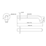 220mm Bath Spout in Matte Black Finish