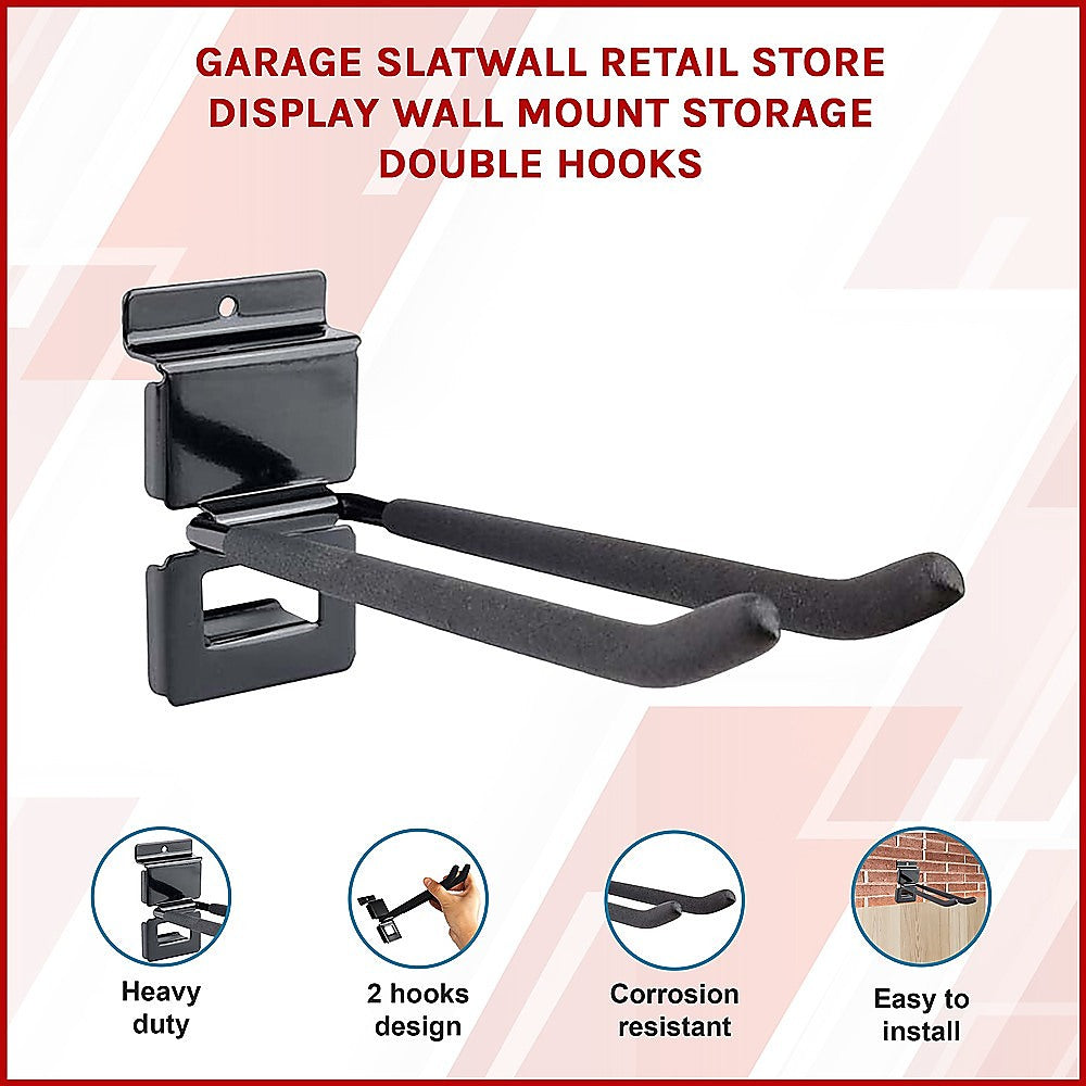 Masonry Tools: Garage Slatwall Retail Store Display Wall Mount Storage Double Hooks
