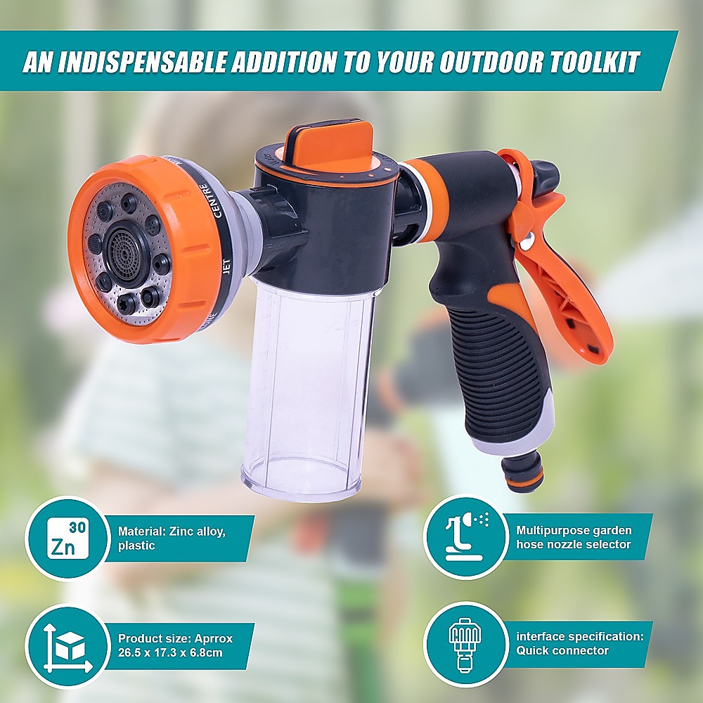 Gardening Accessories: Garden Hose Nozzle Pet Shower Car Wash Leak-Proof Hose Hand Sprayer Switch