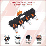 Gardening Accessories: 4-Way Water Distributor Garden Irrigation