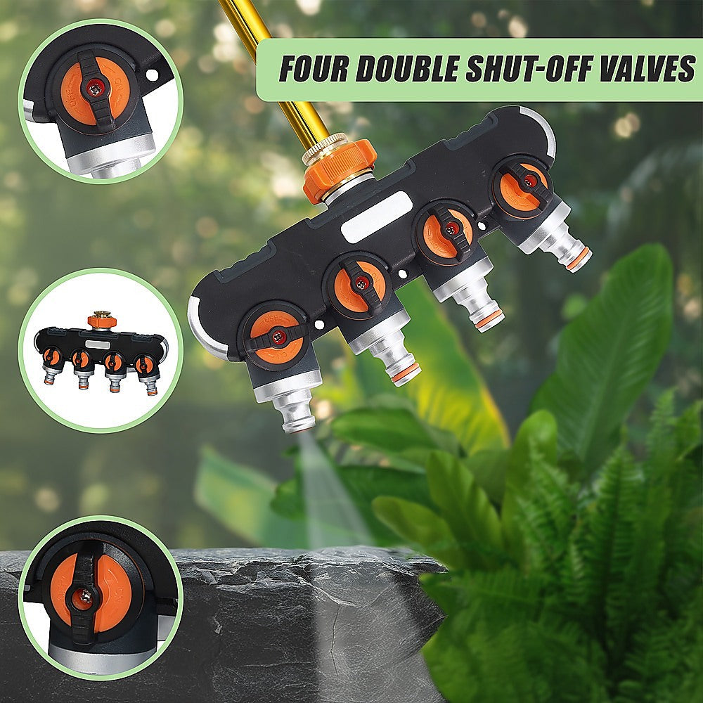 Gardening Accessories: 4-Way Water Distributor Garden Irrigation